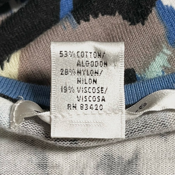 August Silk Multicolor Knit Button-Down Top - Picture 5 of 7